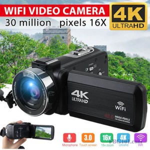 4K Ultra HD Video Camera 30MP WiFi DV Camcorder